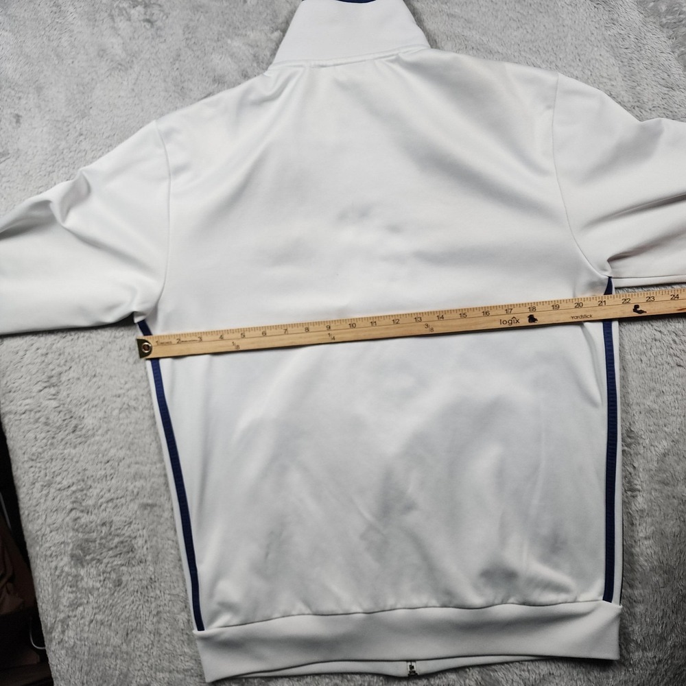 Real Madrid Jacket Mens Large White Soccer Football Adidas Full Zip Track - Picture 9 of 12